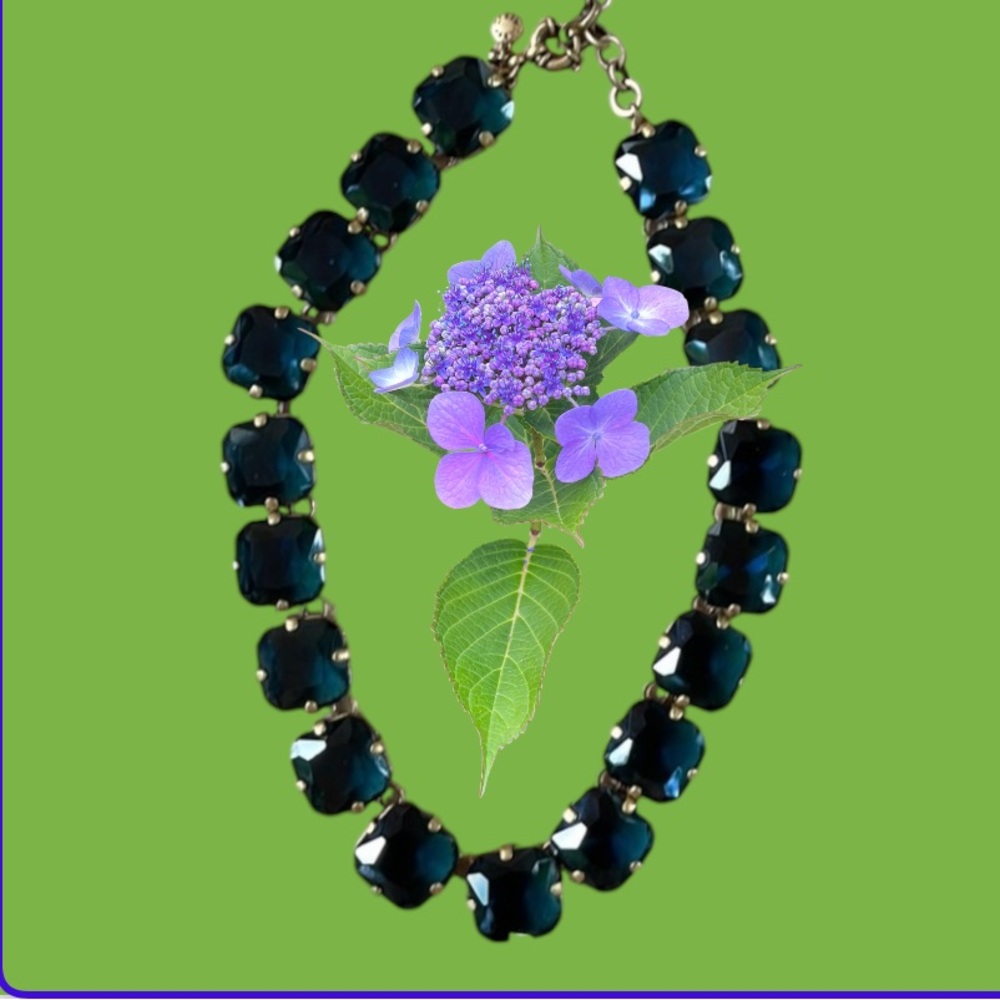 J Crew Blue Faceted Necklace
